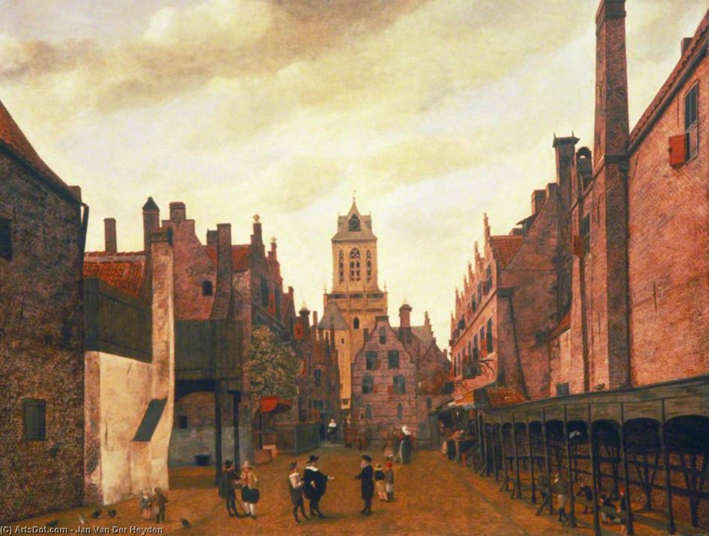 油画中是1630年的荷兰某市政厅